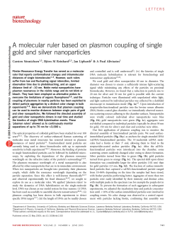 A molecular ruler based on plasmon coupling of