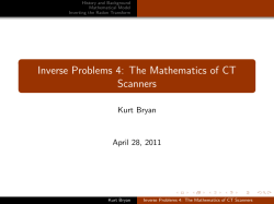 Inverse Problems 4: The Mathematics of CT Scanners - Rose