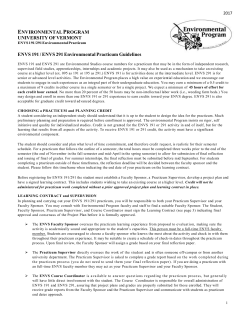 ENVS 191/291 guidelines