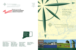 A report on the activities and events of 2009 and beyond