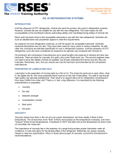 oil in refrigeration systems