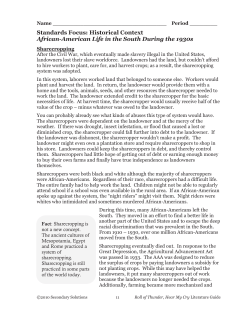 Life for African Americans in the South in the 1930s