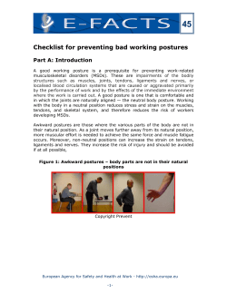 E-fact 45: Checklist for preventing bad working postures - EU-OSHA