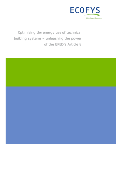 Optimising the energy use of technical building systems