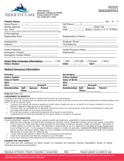 PATIENT DEMOGRAPHICS