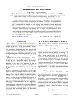 Social diffusion and global drift on networks