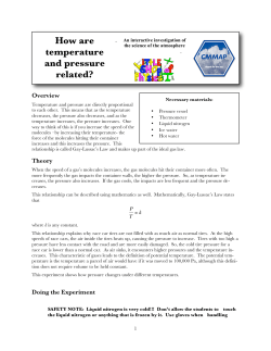How are temperature and pressure related?