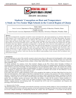 Students` Conception on Heat and Temperature