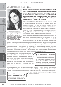 Adrienne Rich - The English Experience