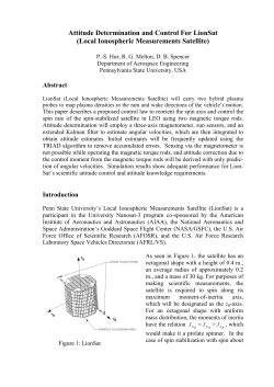 Attitude Determination and Control For LionSat (Local Ionospheric