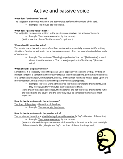 Active and passive voice
