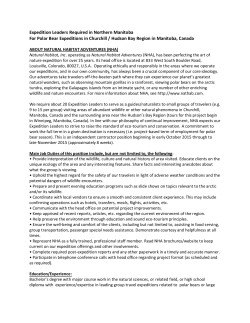 Expedition Leaders Required in Northern Manitoba For Polar Bear