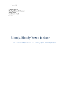 Bloody, Bloody Yazoo Jackson - Academic Commons