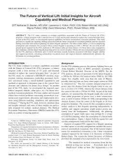 The Future of Vertical Lift: Initial Insights for Aircraft Capability and