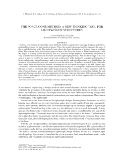 the force con e method: a new thinking tool for lightweight structures
