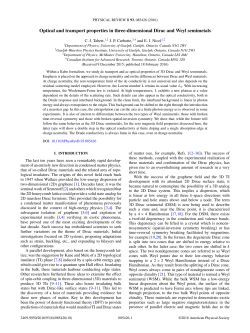 Optical and transport properties in three