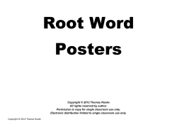 Root Word Posters