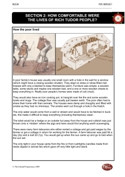 section 2: how comfortable were the lives of rich tudor people?