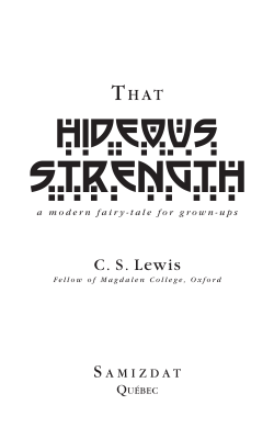 That Hideous Strength