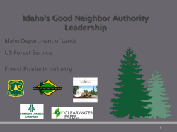 Idaho`s Good Neighbor Authority Leadership