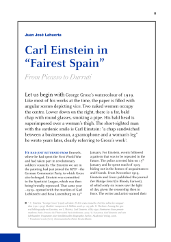 Carl Einstein in “Fairest Spain”