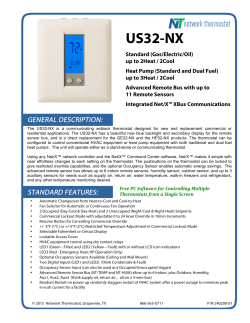 US32-NX c - Network Thermostat