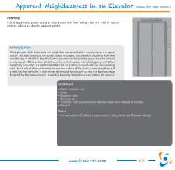 Apparent Weightlessness in an Elevator (ideal for high school)