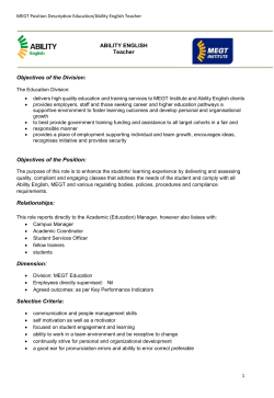 EDN - Ability Teacher Sydney Campus