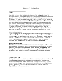 Laboratory 7 &ndash; Geologic Time