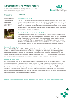 Directions to Sherwood Forest