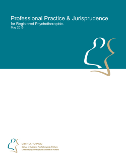 Professional Practice and Jurisprudence for Registered