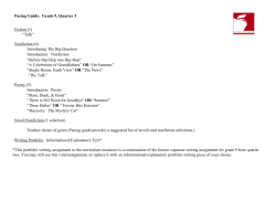 Grade 9 Quarter 3 Pacing Guide