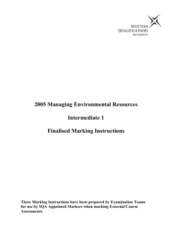 2005 Managing Environmental Resources Intermediate 1