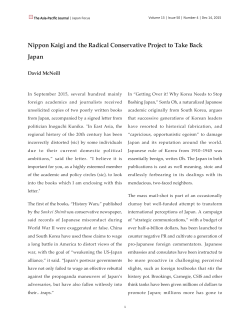 Nippon Kaigi and the Radical Conservative Project to