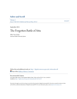 The Forgotten Battle of Attu - DigitalCommons@APUS