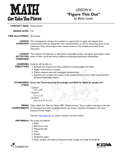 Measurement - Lesson 6 - Figure This Out