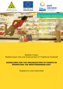 Guidelines for the Organization of Events in Promoting the