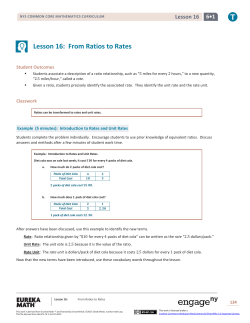 Grade 6 Mathematics Module 1, Topic C, Lesson 16