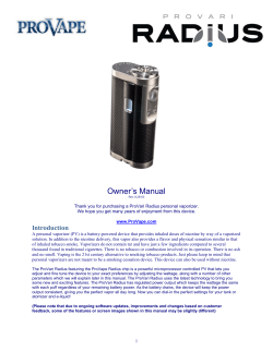 ProVari Radius Manual - English