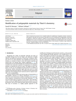 Modification of polypeptide materials by Thiol