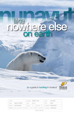 a guide to hunting in nunavut