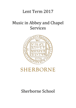 Chapel Music List - Lent 2017