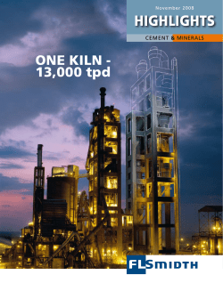 ONE KILN - 13000 tpd