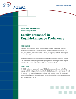 Certify Personnel in English-Language Proficiency