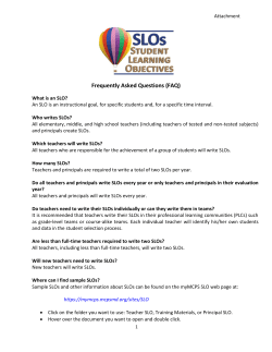 SLO FAQ