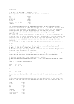 Quadrant#1 1. A certain benchmark contains 195578 floating