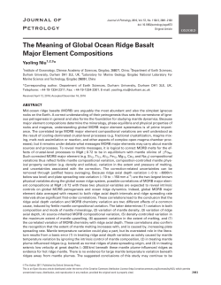 The Meaning of Global Ocean Ridge Basalt Major Element