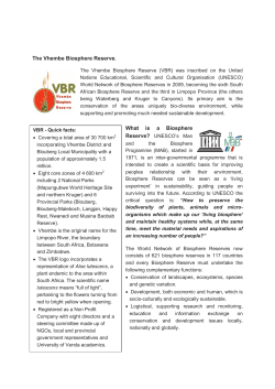 publication - Vhembe Biosphere Reserve