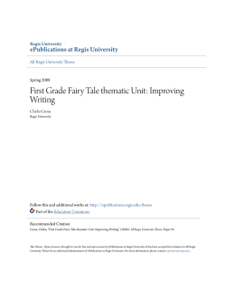 First Grade Fairy Tale thematic Unit