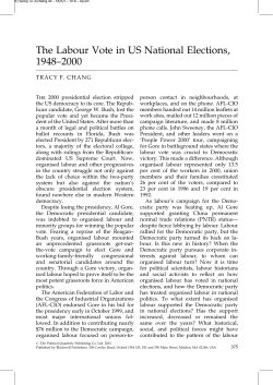 The Labour Vote in US National Elections, 1948&plusmn;2000
